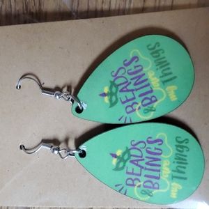 Mardi gras earrings